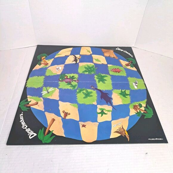 Dino-Checkers Board Game 1989 Bright Child Toys Dinosaur Strategy Game CIB Vtg - Picture 4 of 7